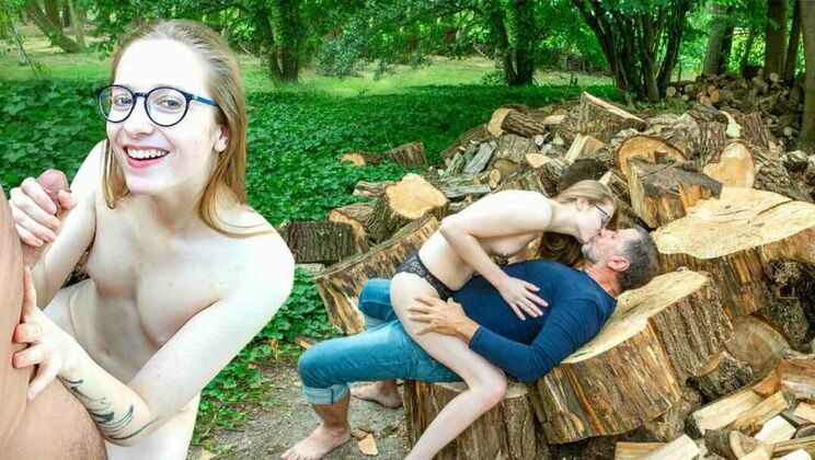 [BeautyandtheSenior] - Abela Licks Grandpa Philippe's Pussy Outdoors - Phillipe Soine - Abela youn