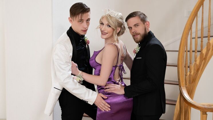 [TransAngels] - Anal Delight on Prom Night - Steve Rickz - Cole Church - Izzy Wilde