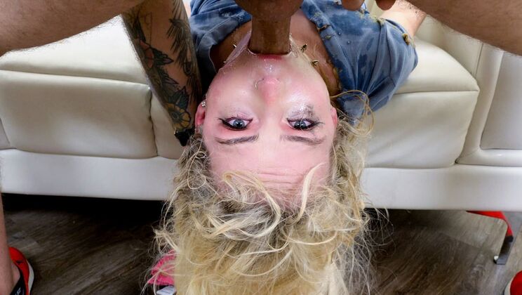 [EvilAngel] - Blonde Lilly Bell Deepthroats and Gets Spanked Hard - Lilly Bell - Bryan Gozzling