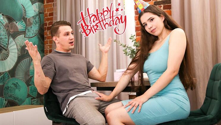 [ClubSweethearts] - Long Hair Brunette Birthday Handjob - Steve Hardy - Molly Kit