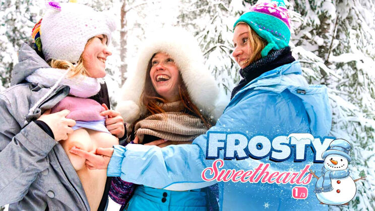 [ClubSweethearts] - Frosty Sweethearts Part One: Teen 18+ Outdoor Threesome - Alice Klay - Kate Rose - Iris Murai